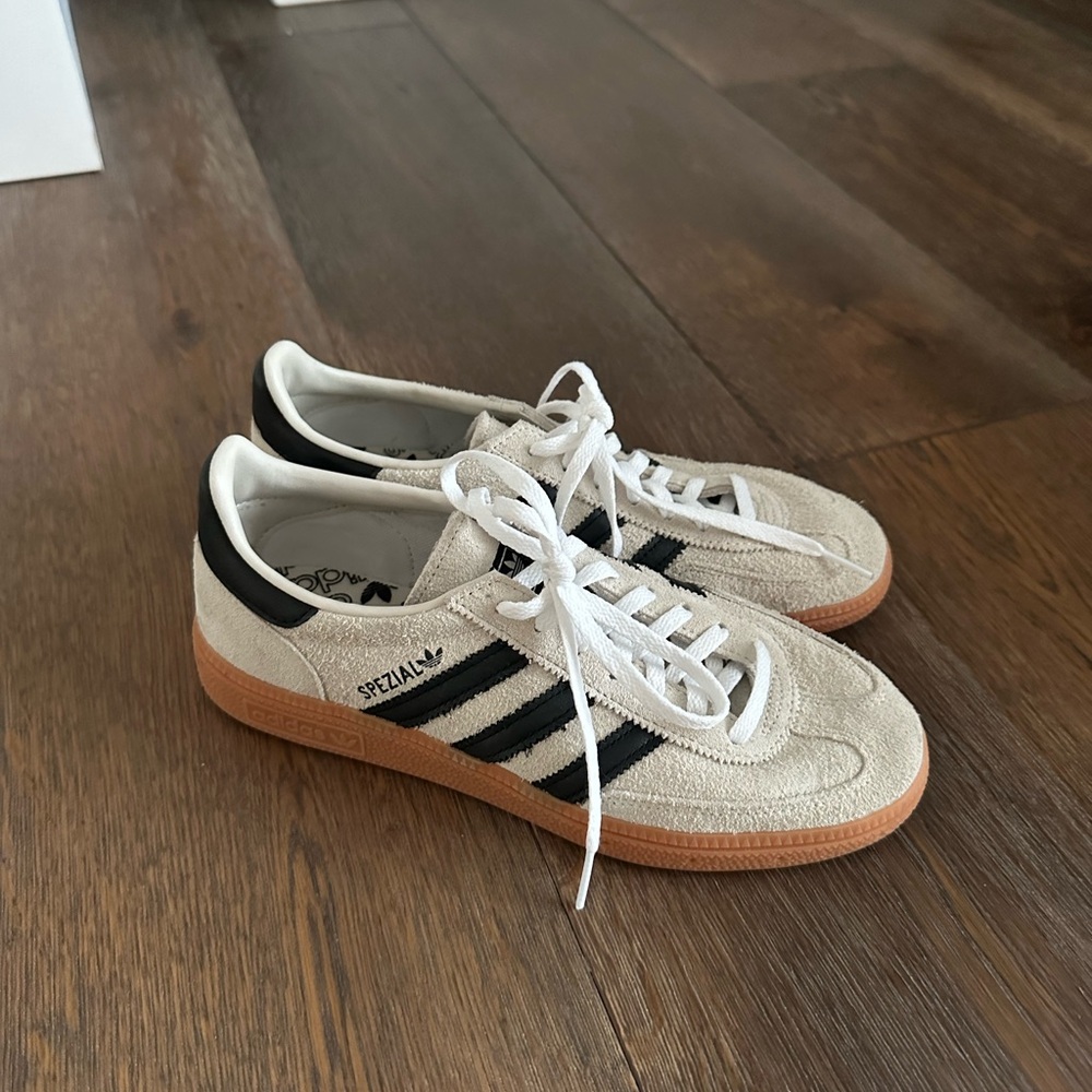 Adidas Spezia Beige and Black Sneakers